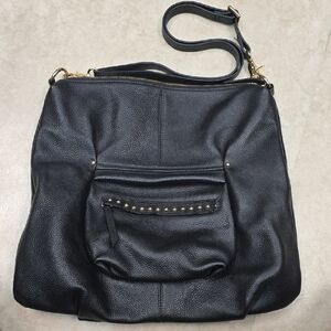 Elegant Black Leather Shoulder Bag